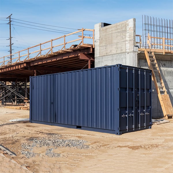 our construction site storage containers have a weight capacity of up to 10,000 pounds